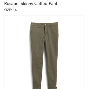 Skinny cuffed trousers